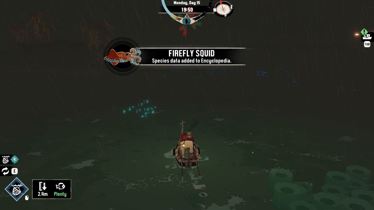 Dredge Abyssal and Hadal fishing - Firefly Squid