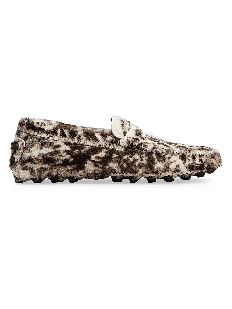 Gommino Bubble Printed Pony Hair Driving Loafers