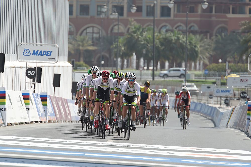 The Australians head up the training pack