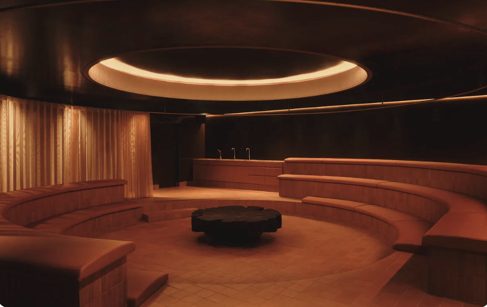 an image of the circular sauna at Arc