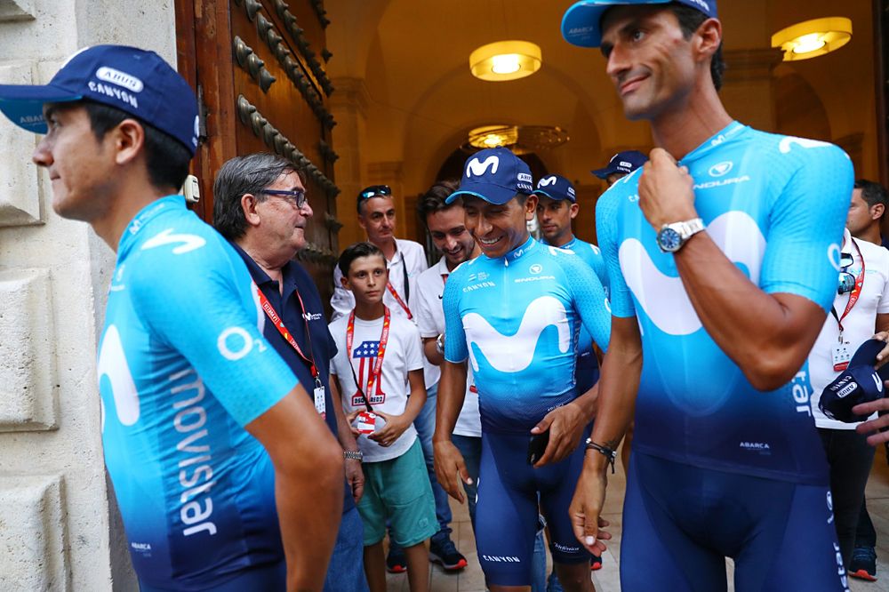 Movistar at the Vuelta a Espa&ntilde;a team presentation