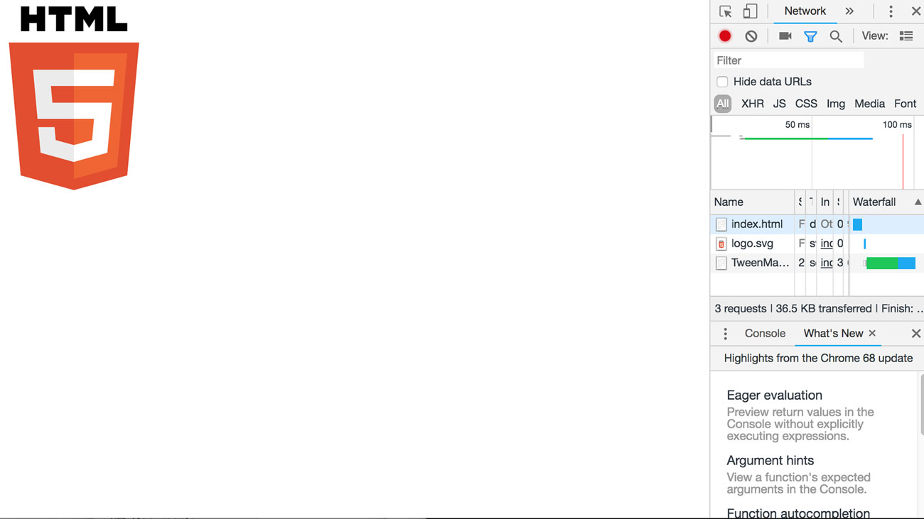 Get started with GSAP: Set up a basic HTML file