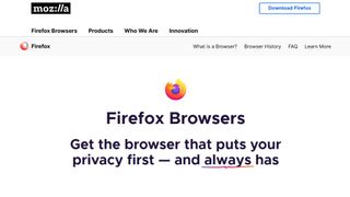 Mozilla Firefox website screenshot