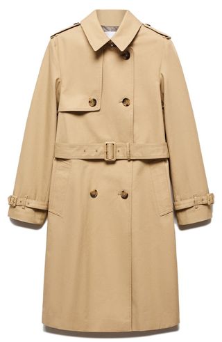 Classic Double Breasted Water Repellent Cotton Trench Coat