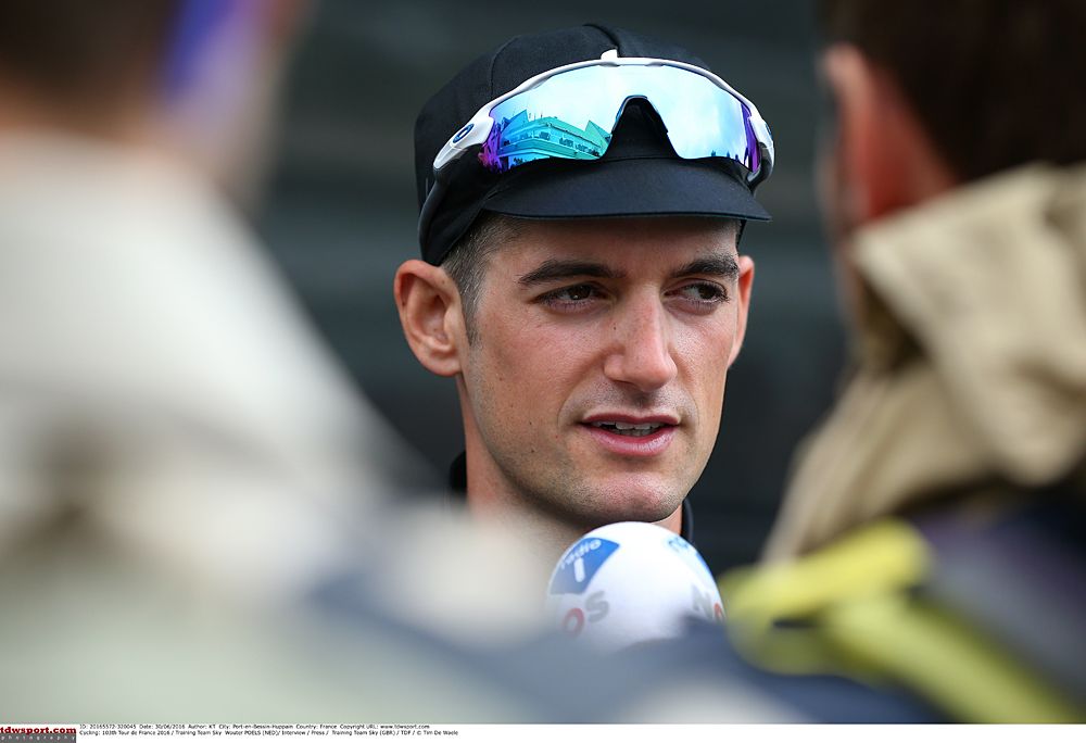 Wout Poels and Team Sky training ahead of the Tour de France in Mont-Saint-Michel