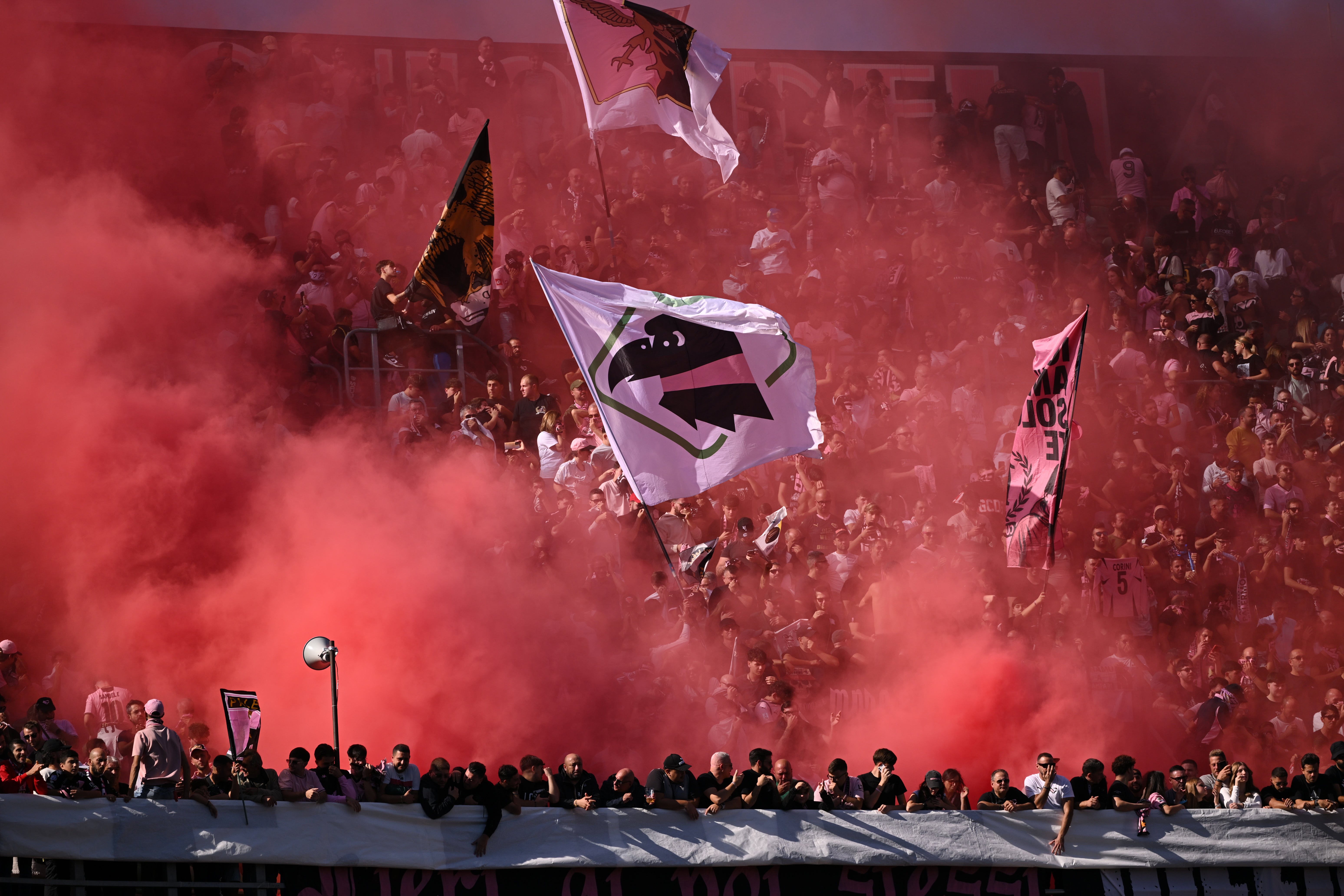 Palermo fans pack out the Curva