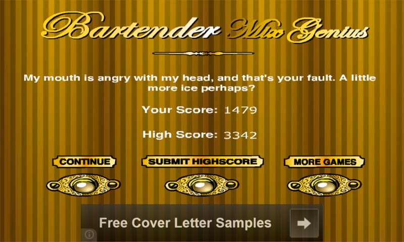 Cocktail Master 2 Score