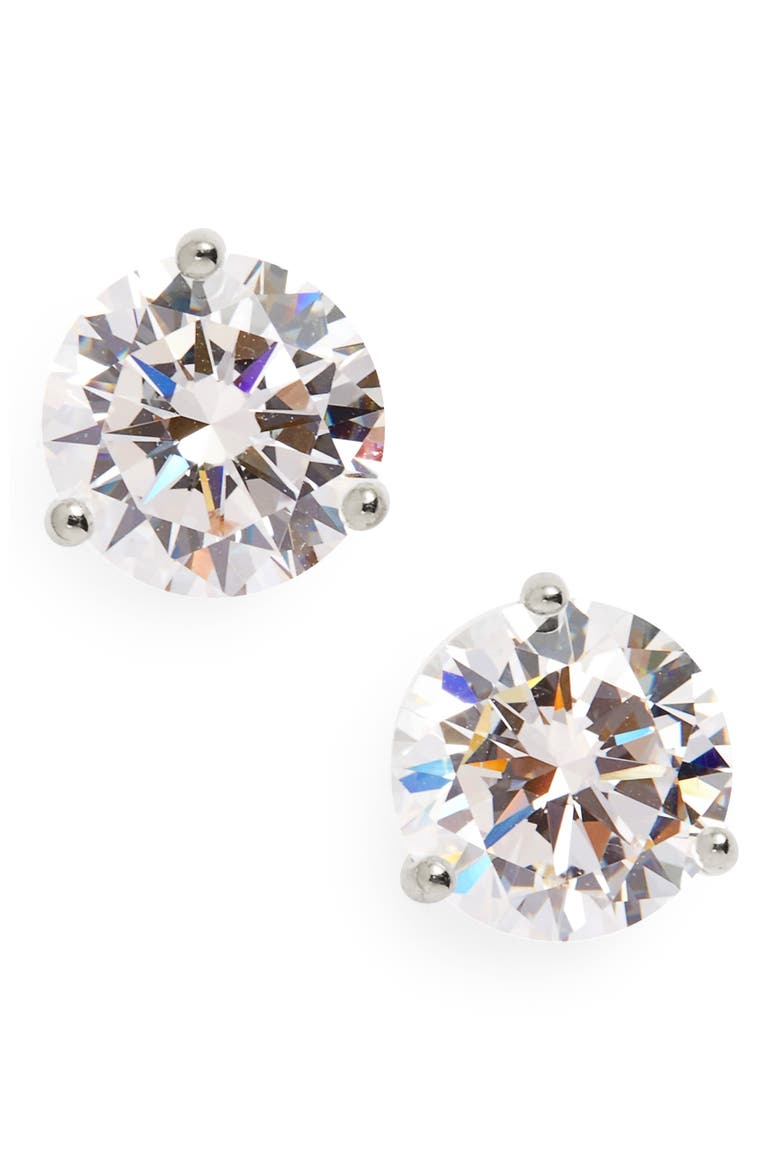 Gift Boxed Cubic Zirconia Stud Earrings - 3ct.