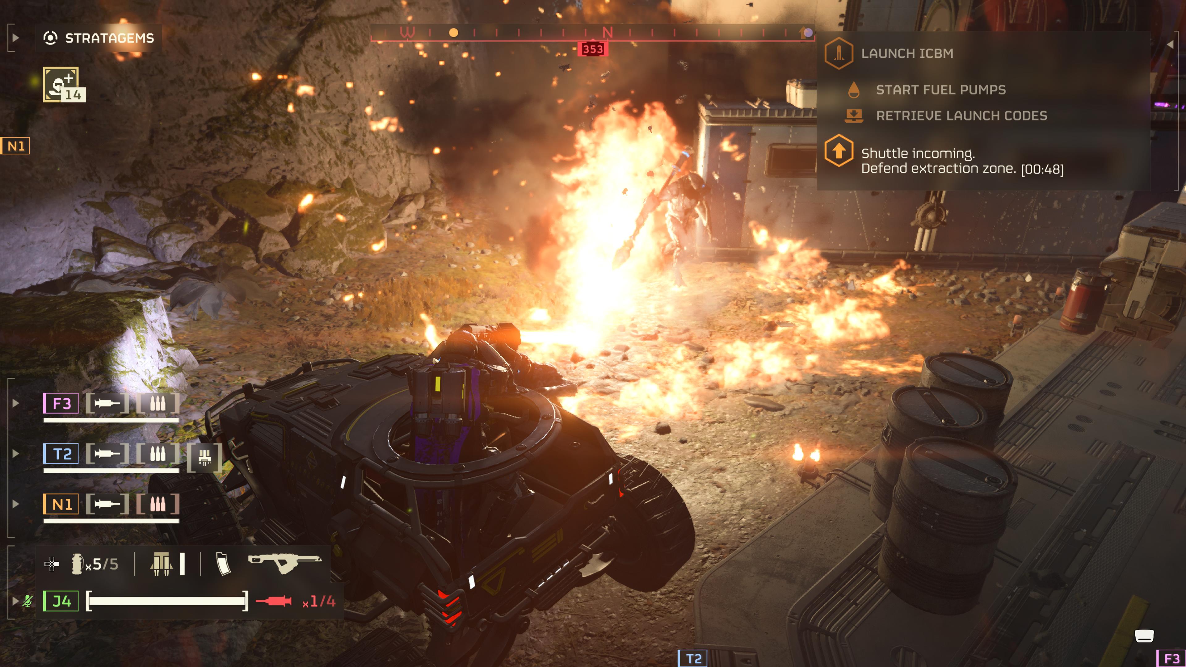 The incinerator FRV in Helldivers 2