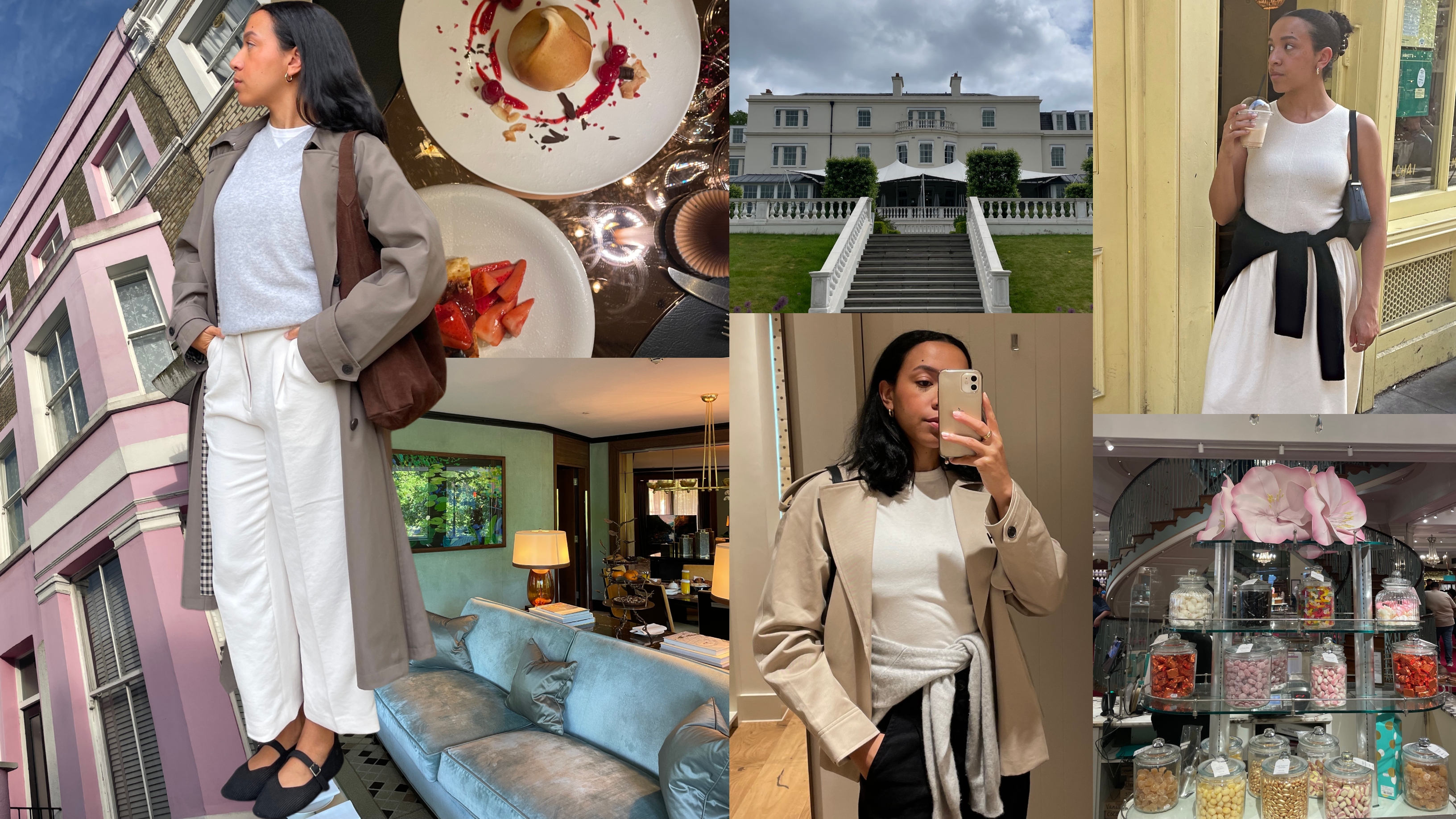 collage of Lauren Tappan in London 