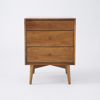 mid-century modern wooden nightstand