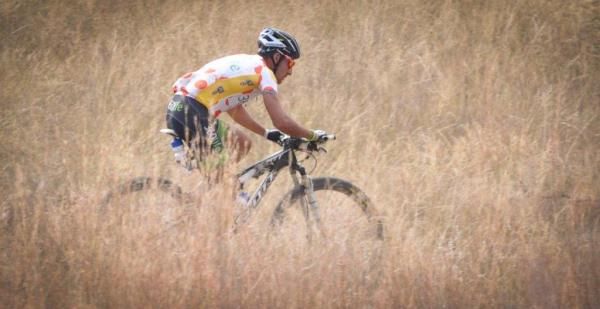 Kevin Evans tears up the grasslands