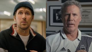 side by side of Ryan Gosling in Project Hail Mary and Will Ferrell in Will & Harper