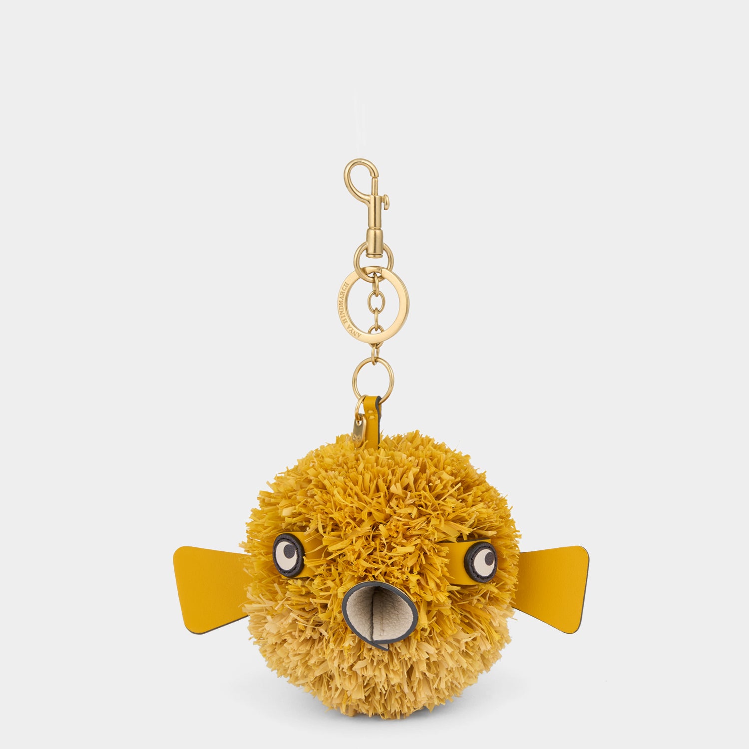 Raffia Blowfish Charm | Raffia in Natural