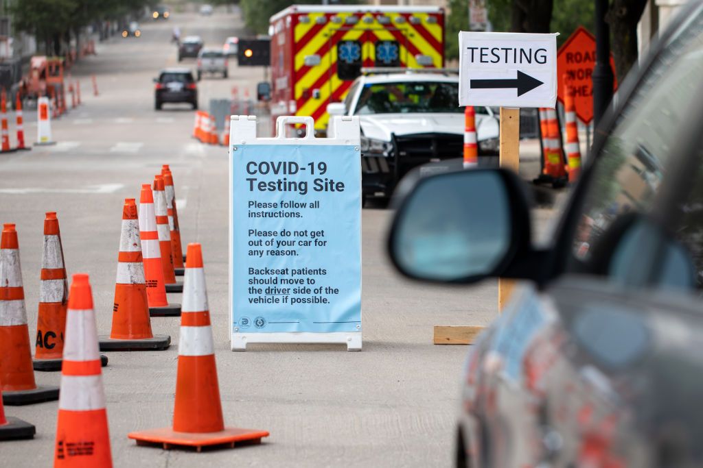 Coronavirus testing in Texas.