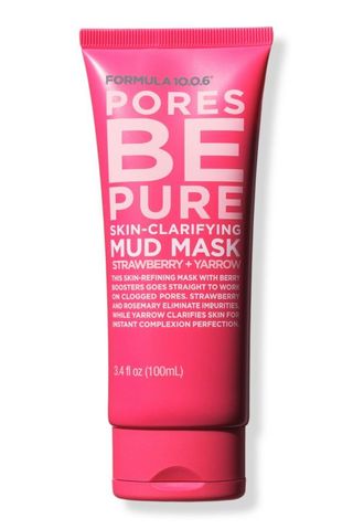 A tube of Pores Be Pure Skin-Clarifying Mask set against a white background.