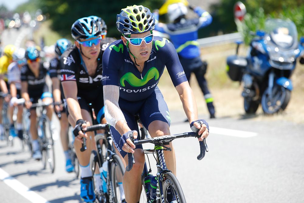 Movistar took control at the bottom of the final climb.