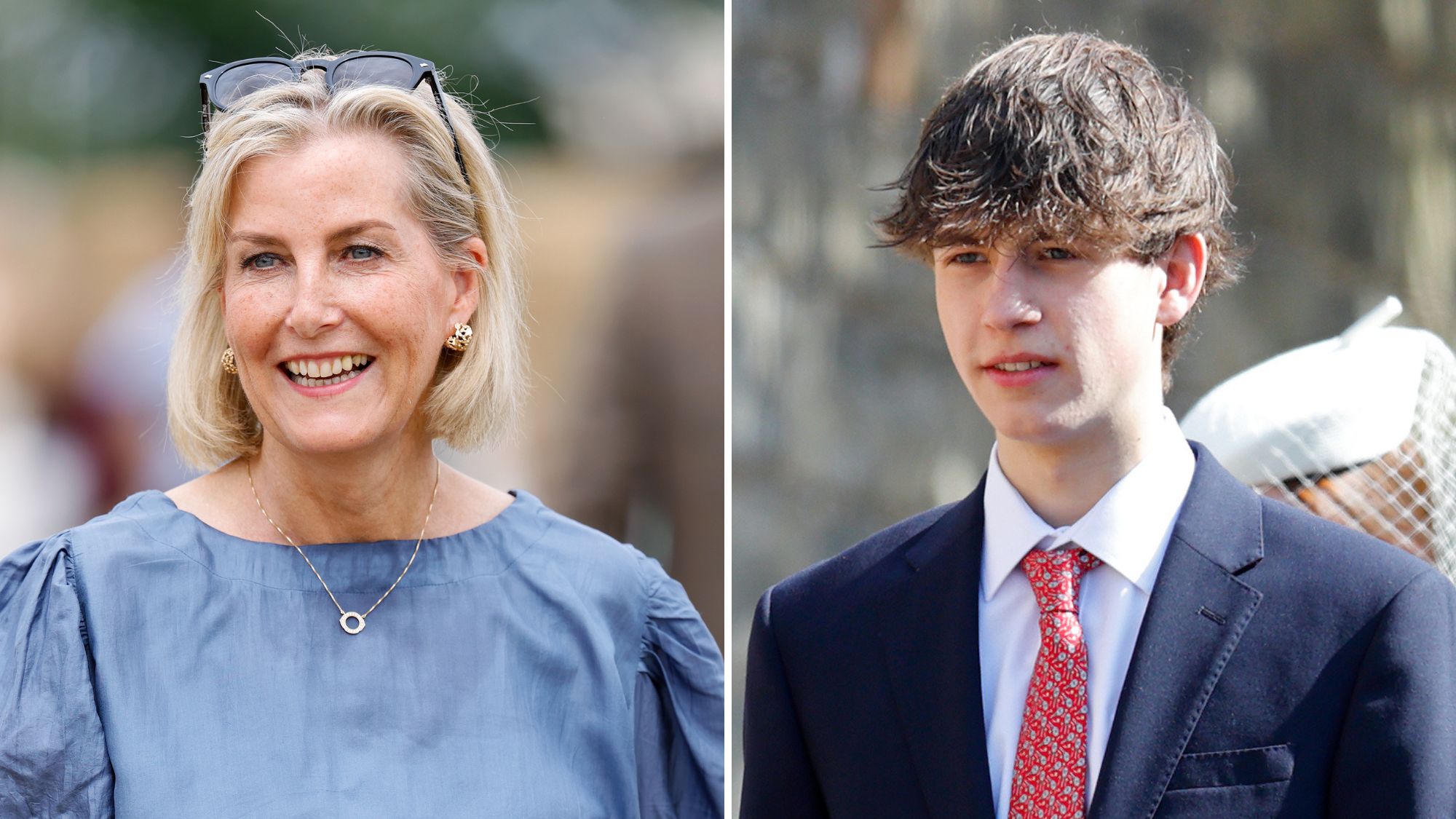 A composite of a picture of Duchess Sophie at Groundswell Regenerative Agriculture Festival and a picture of James Wessex at Easter 2025