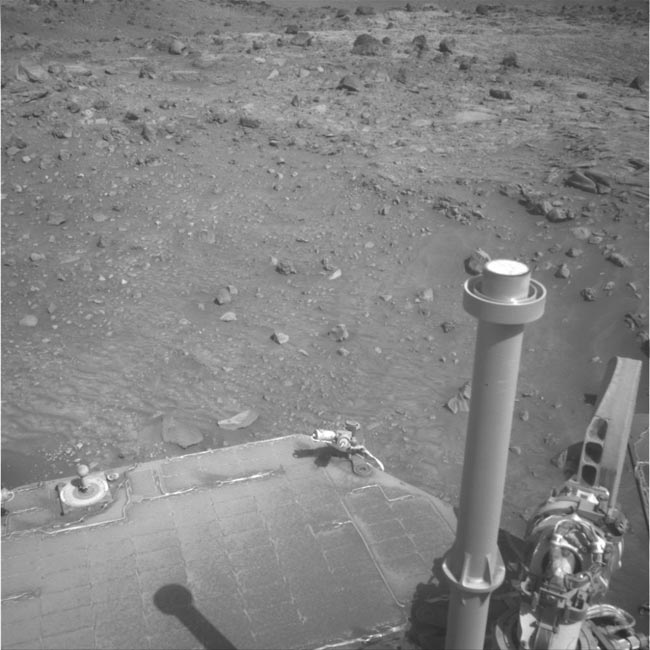 Mars winds blew dust off Spirit’s solar array according to data from the rovers power subsystem 