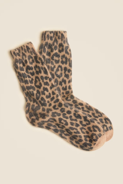 jcrew, Brushed Cashmere-Blend Socks in Stripe
