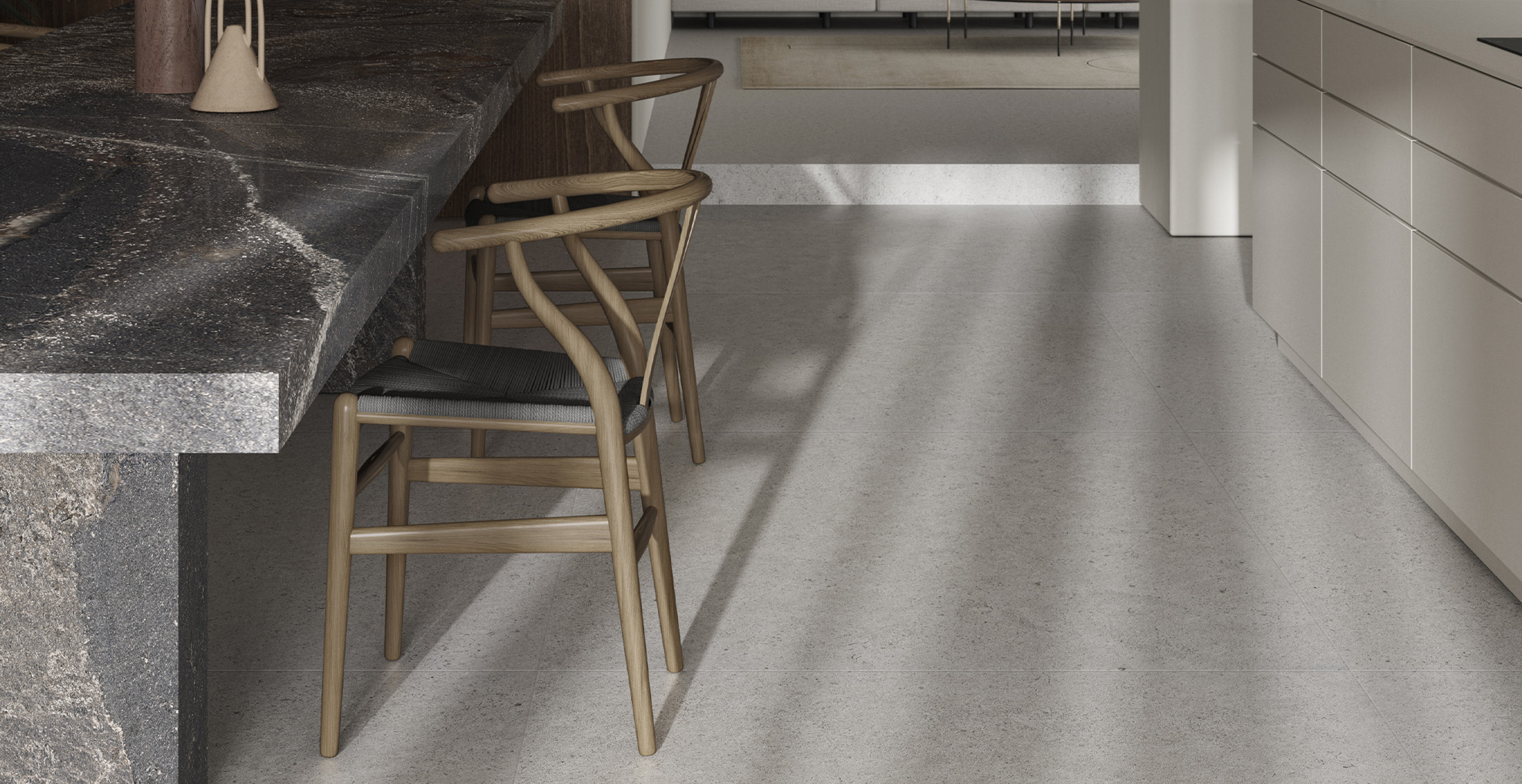 product shots of ariostea's elementae collection