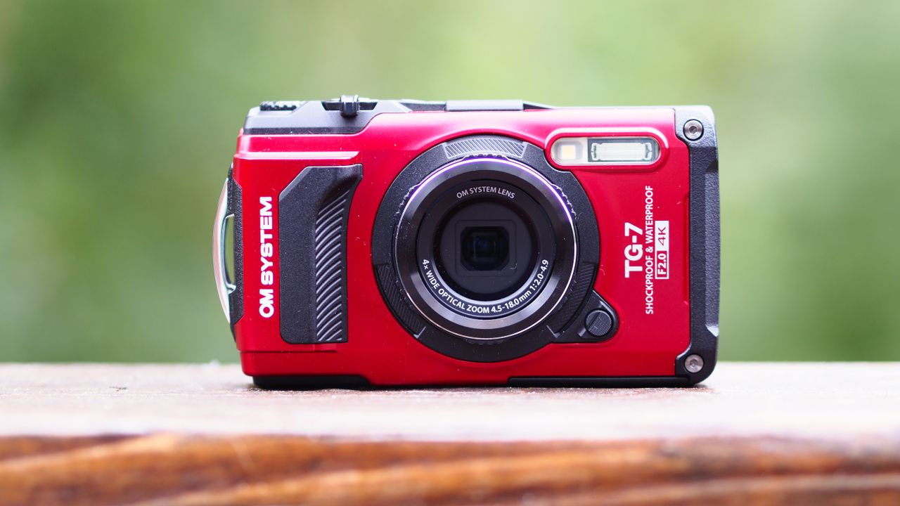 A red OM System Tough TG-7