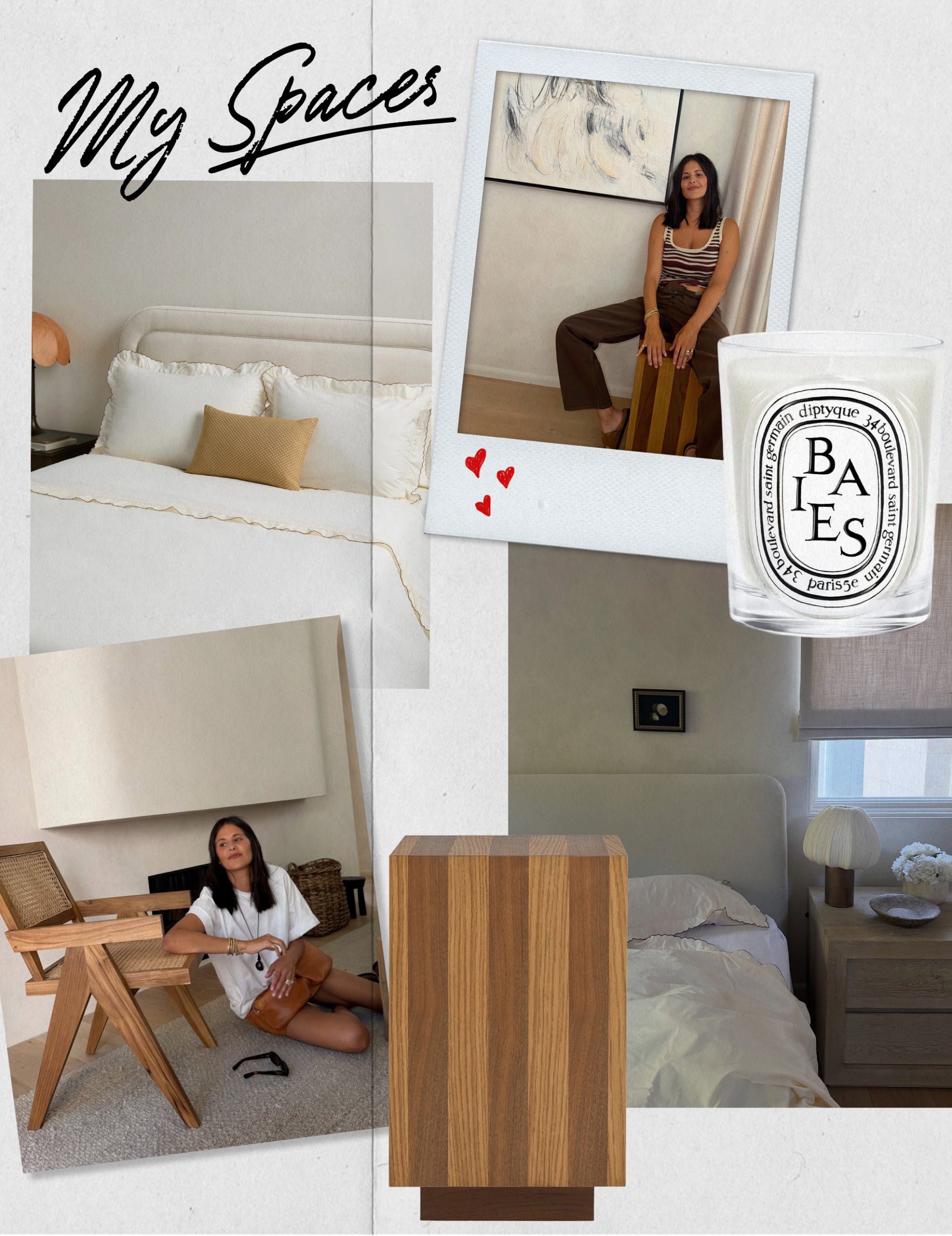 Photo collage of celebrity stylist Dani Michelle for Who What Wear's My World series.
