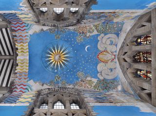 The Church of St Andrew, Talbot Road, Sunderland. This ceiling mural was painted in 1927 by MacDonald Gill.