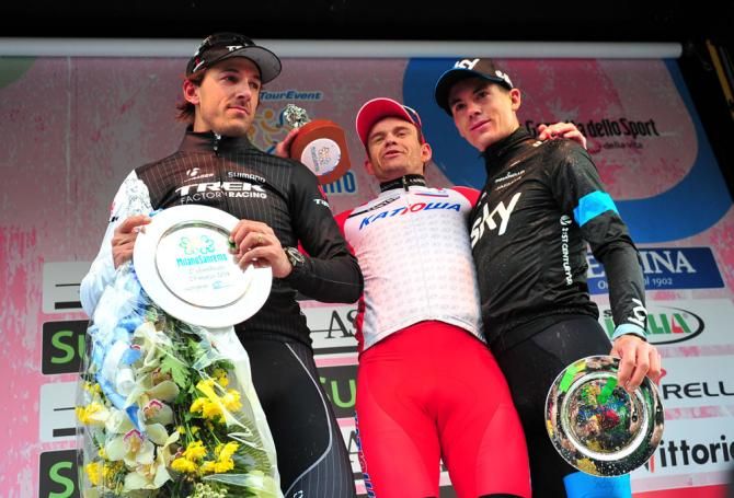 The podium in Milan-San Remo