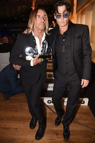 Johnny Depp & Iggy Pop at The GQ Men Of The Year Awards, 2014