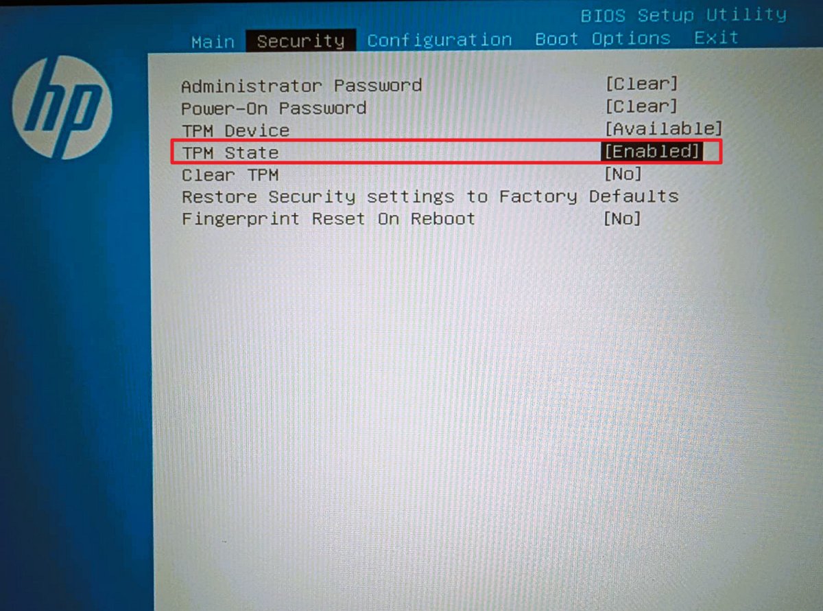 Windows 10 enable TPM