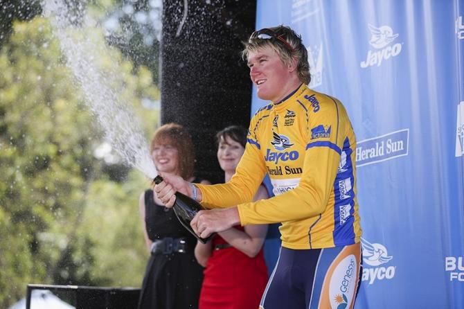 Race leader with one stage remaining, Aaron Donnelly (Huon-Genesys)