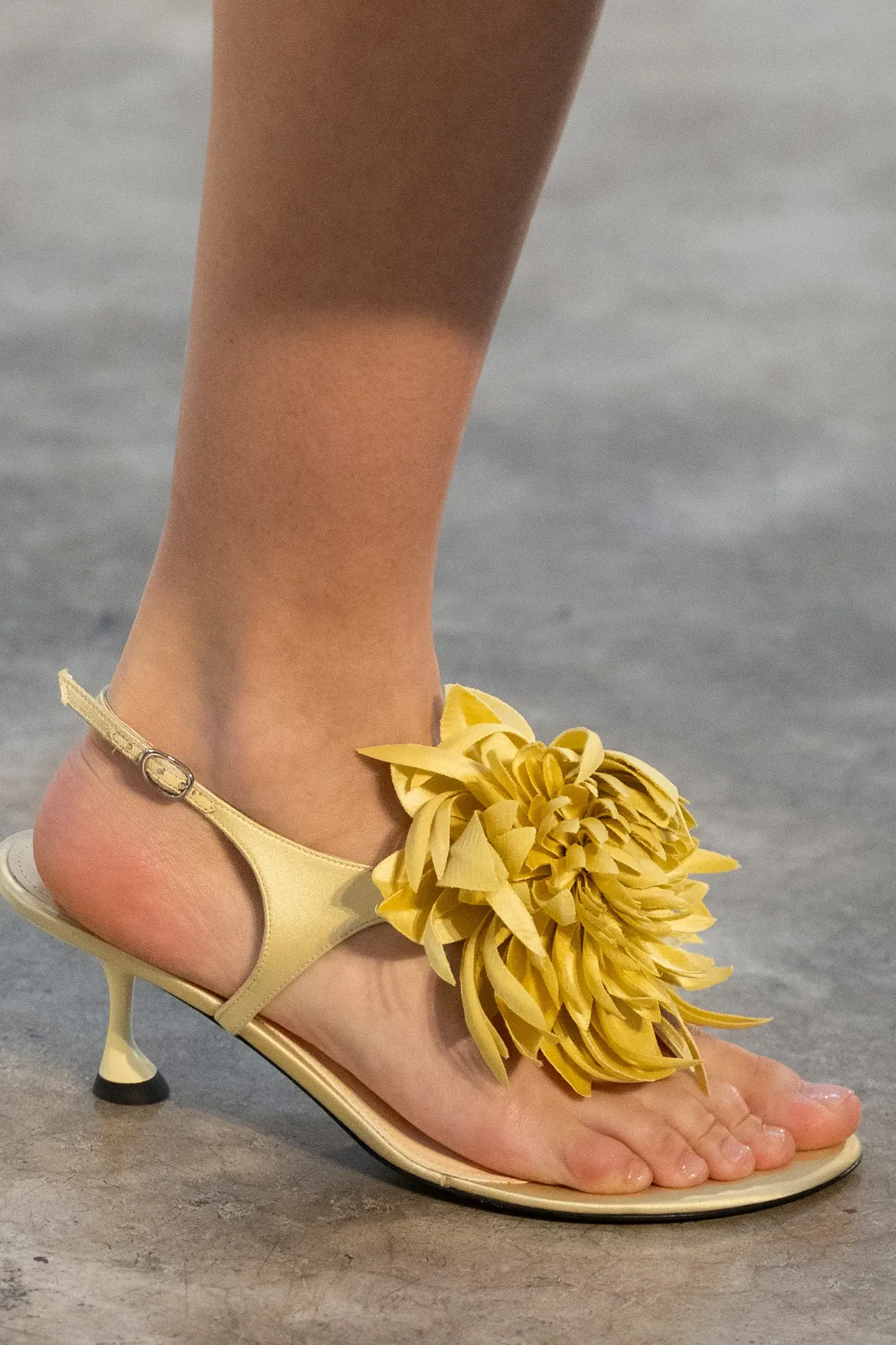 yellow flower slingback heels at Proenza Schouler Spring 2026