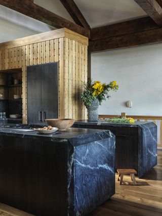 Soapstone kitchen countertop with subtle veining