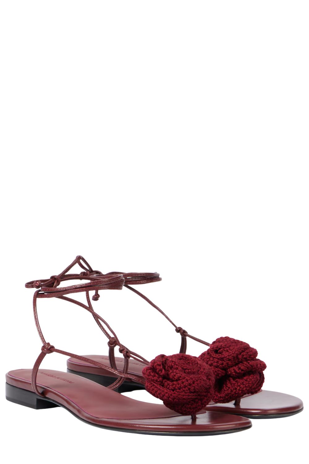 Magda Butrym Floral-appliqué leather sandal