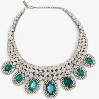 MOSCHINO Brooch crystal-embellished embroidered necklace, £555 ($682.94) | Selfridges