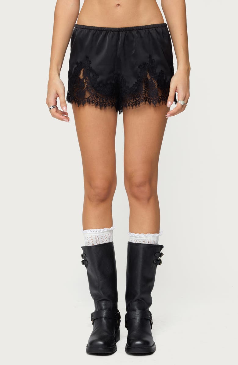 Reisa Lace &amp;amp; Satin Shorts