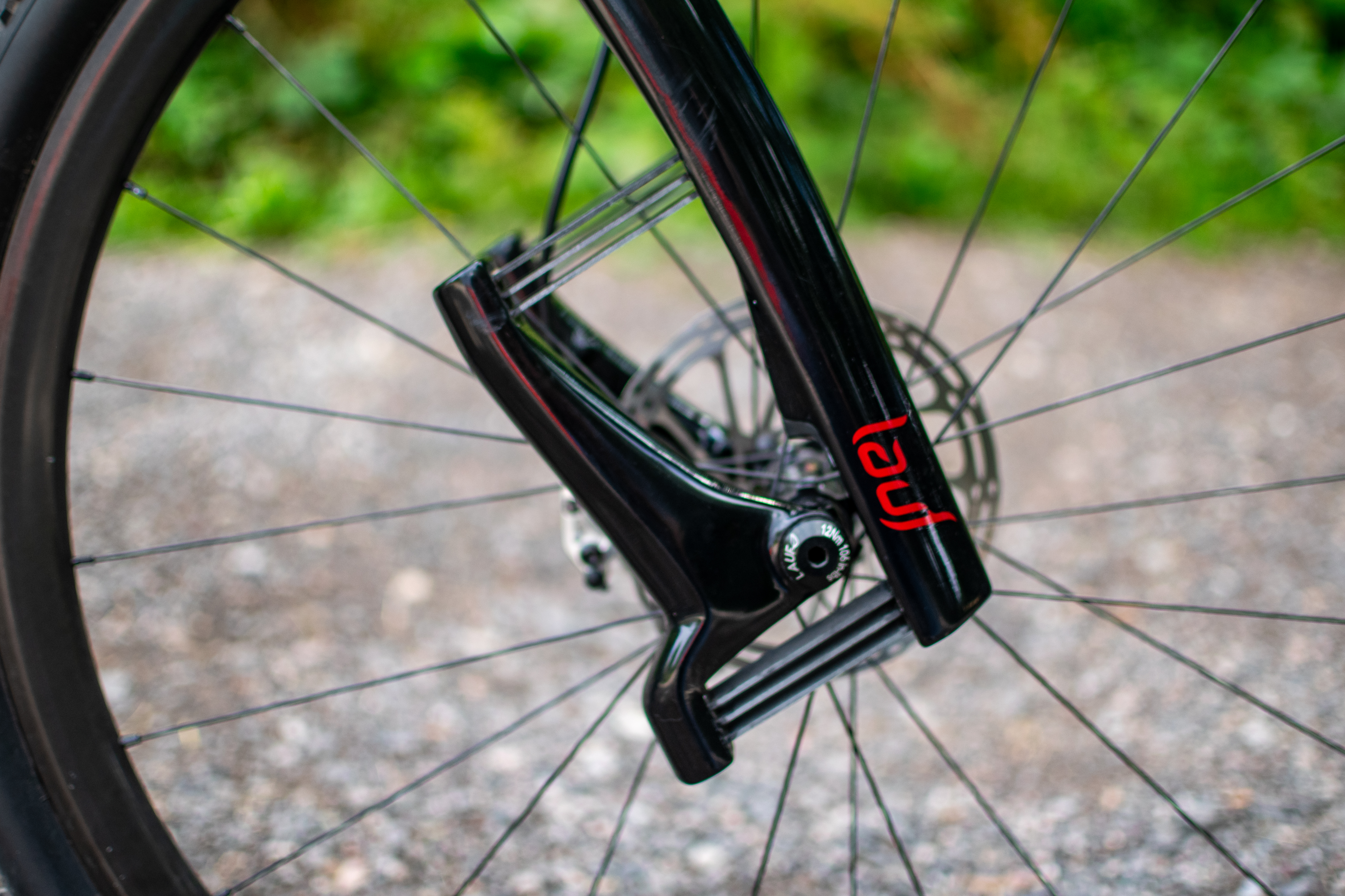 A black lauf gravel bike