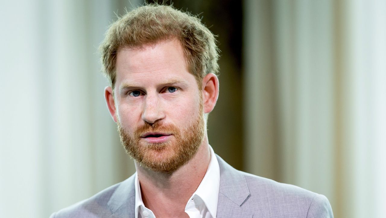 britain&#039;s prince harry attends the adam tower project introduction and global partnership between bookingcom, skyscanner, ctrip, tripadvisor and visa in amsterdam on september 3, 2019 an initiative led by the duke of sussex to change the travel industry to better protect tourist destinations and communities that depend on it photo by koen van weel anp afp netherlands out photo credit should read koen van weelafp via getty images