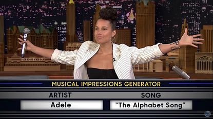 Alicia Keys channels Adele on The Tonight Show