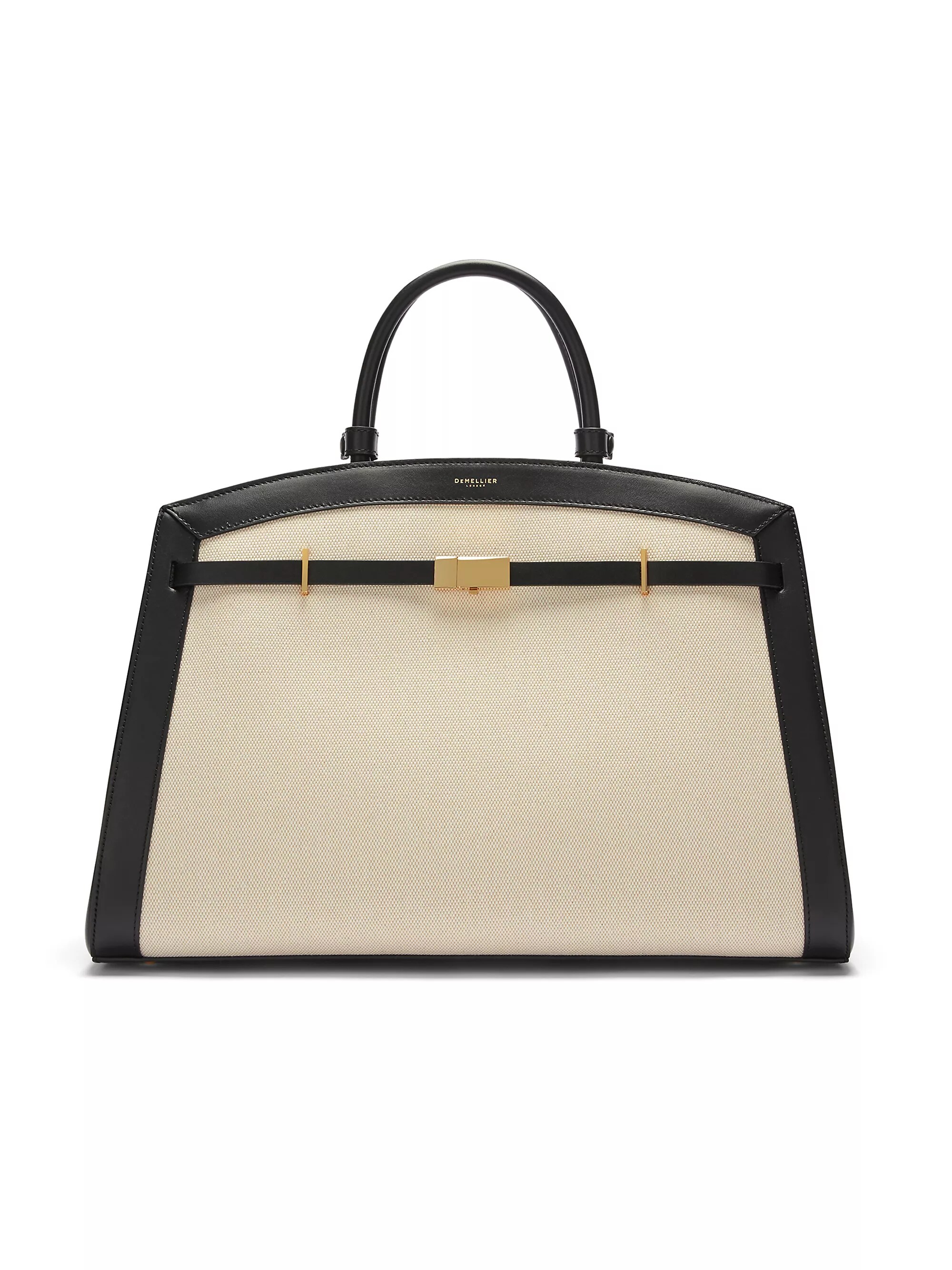 Hudson Leather-Canvas Top Handle Bag