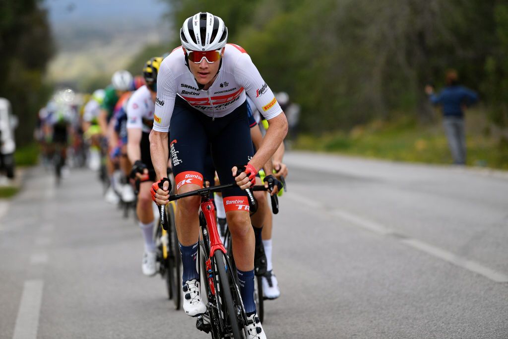 LOULE PORTUGAL FEBRUARY 20 Daan Hoole of Netherlands and Team Trek Segafredo competes during the 48th Volta Ao Algarve 2022 Stage 5 a 173km stage from Lagoa to MalhoLoul 514m VAlgarve2022 on February 20 2022 in Loule Portugal Photo by Luc ClaessenGetty Images