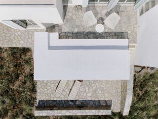 aerial of Kythnos Island house by architect Sigurd Larsen