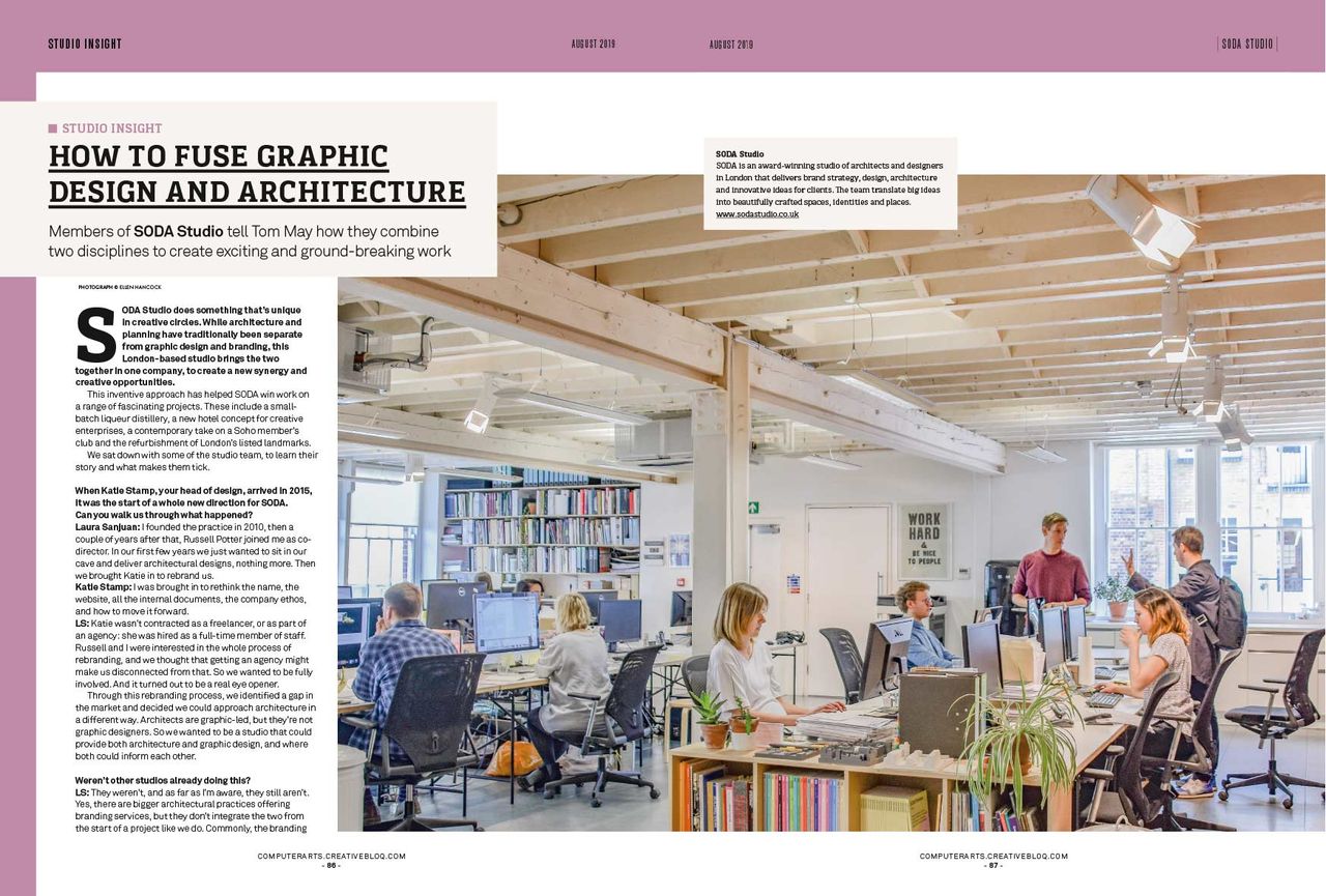 New Talent issue spreads