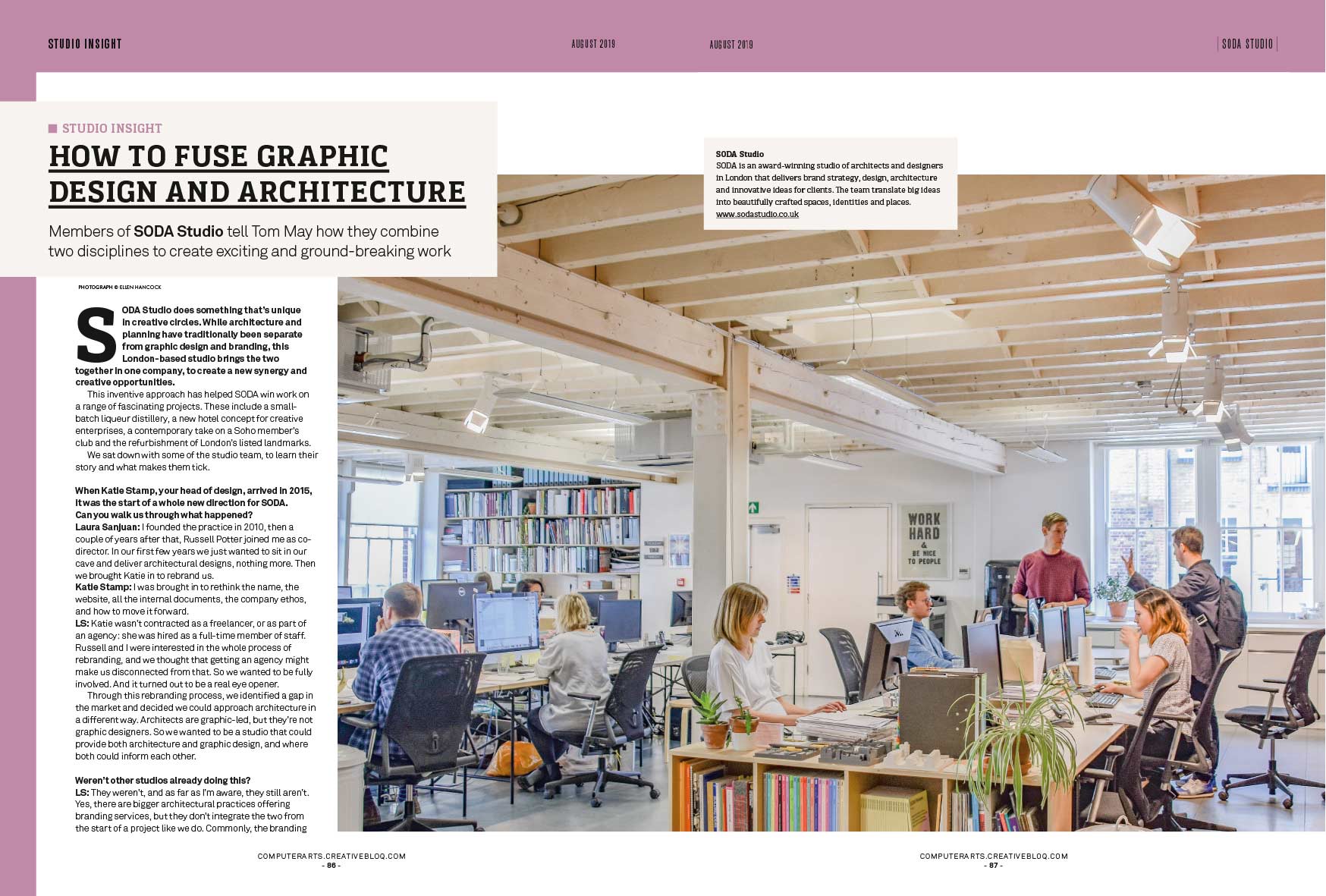 New Talent issue spreads