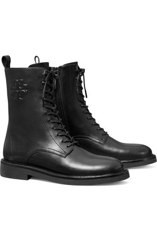 Double-T Croc Embossed Combat Boot