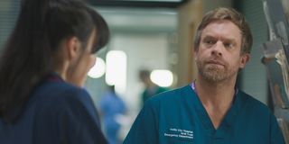 Casualty 2023 has the look of love. Dylan still has feelings for Faith.