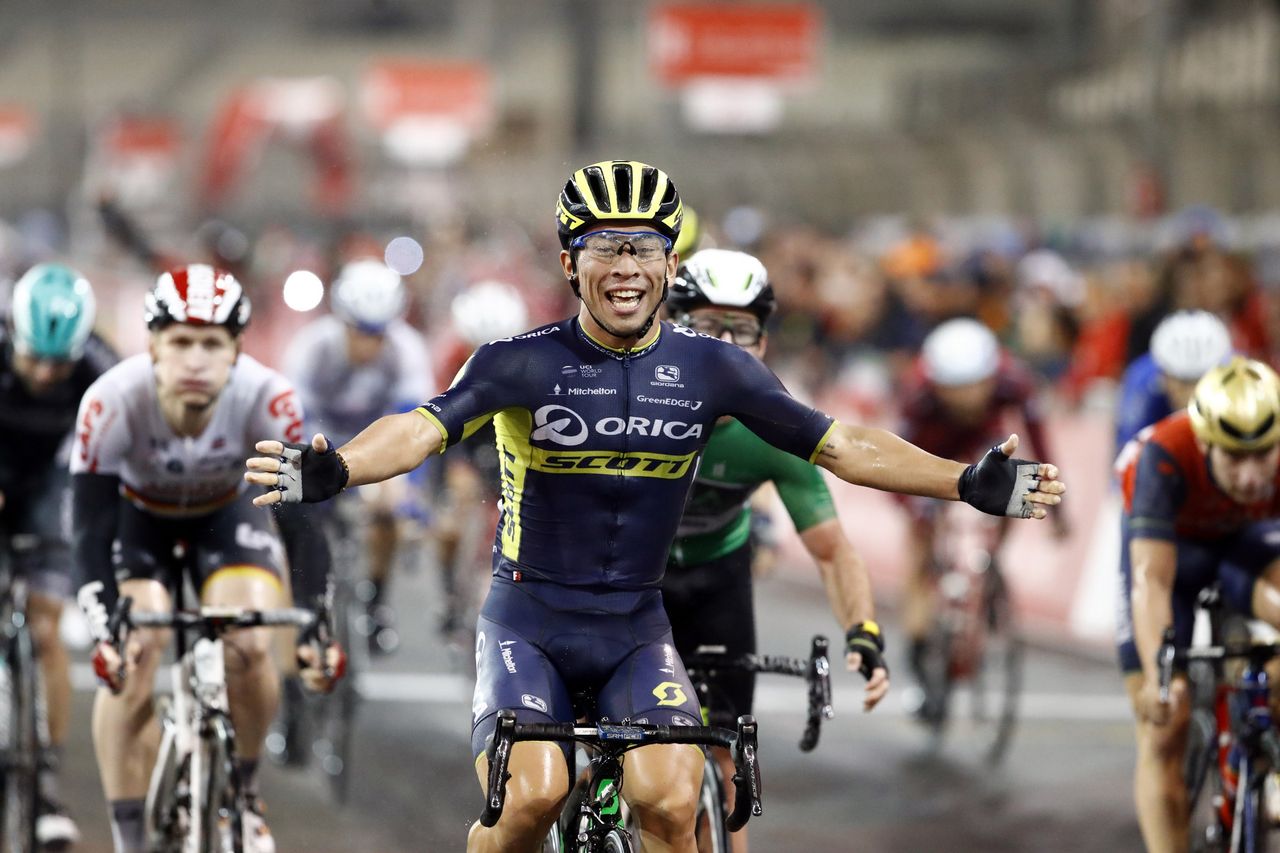 Caleb Ewan wins the final stage of the Abu Dhabi Tour.