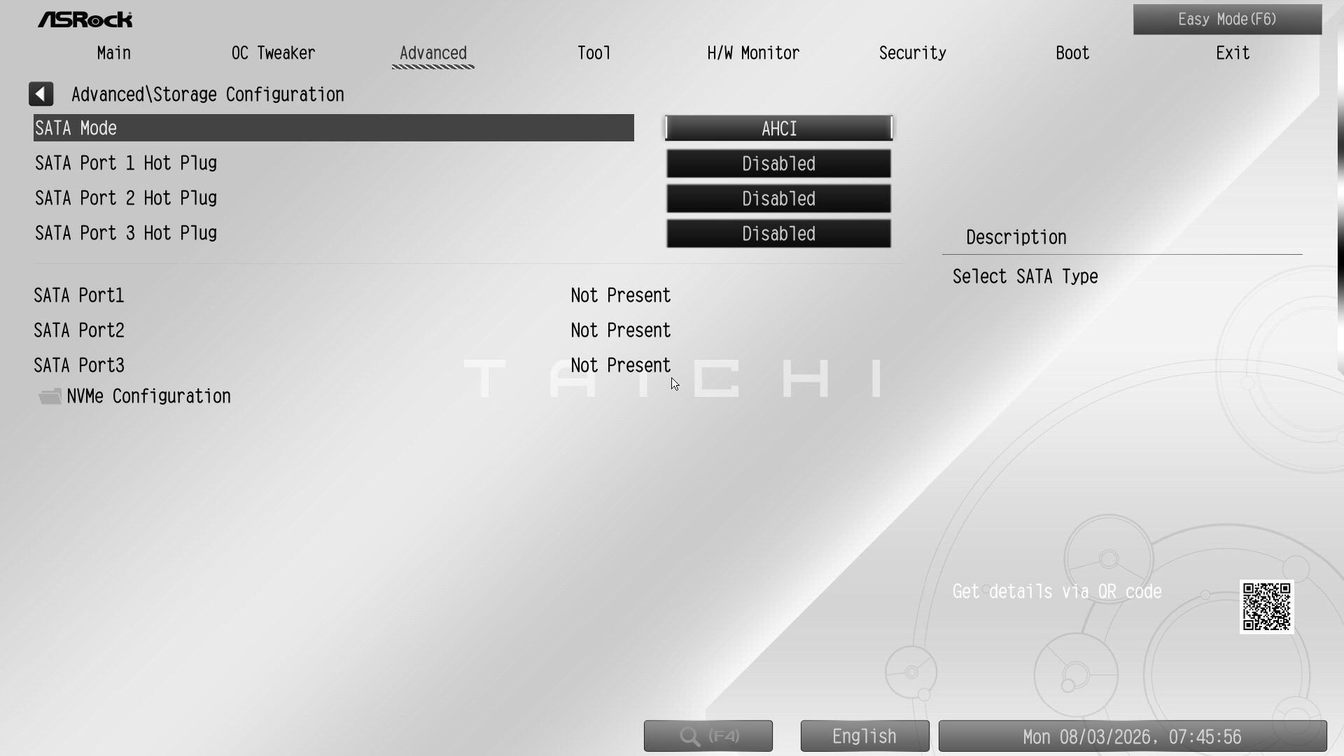 ASRock X870E Taichi White - BIOS