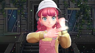 A pink-haired trainer initiating Mega Evolution in Pokemon Legends: Z-A.